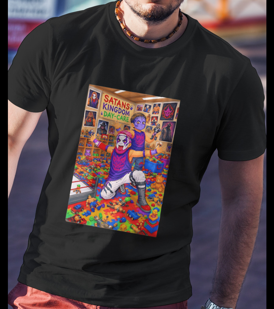 Satan's Kingdom Day Care Kids Cartoon Toys Chaos T-Shirt