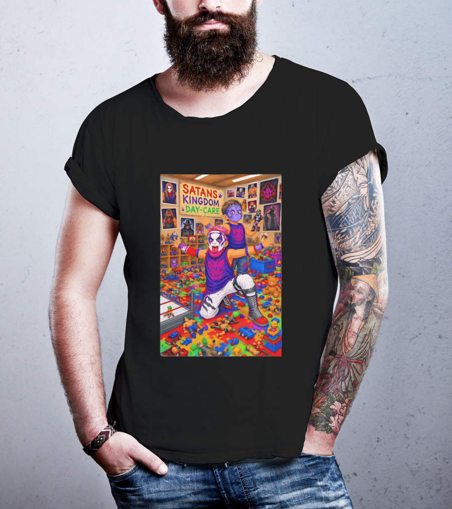 Satan's Kingdom Day Care Kids Cartoon Toys Chaos T-Shirt