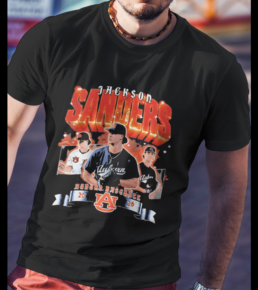 Jackson Sanders Auburn Baseball 2026 T-Shirt