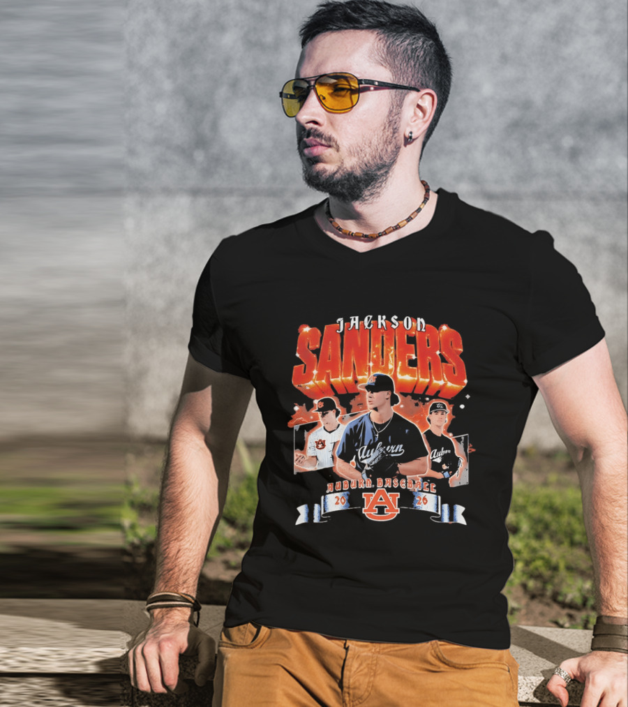 Jackson Sanders Auburn Baseball 2026 T-Shirt