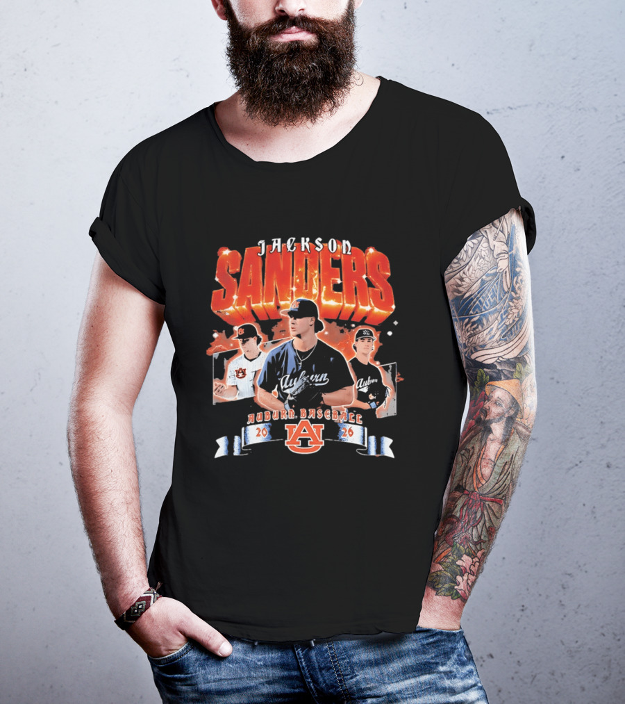 Jackson Sanders Auburn Baseball 2026 T-Shirt