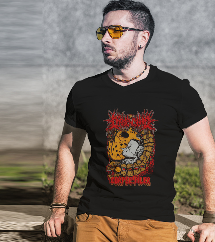 Darren Crowe Corpse Piler Skull And Serpents Hell T-Shirt