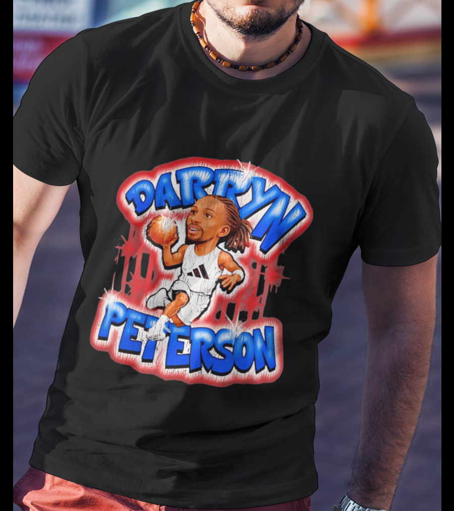 Darryn Peterson Kansas Jayhawks Basketball Caricature T-Shirt