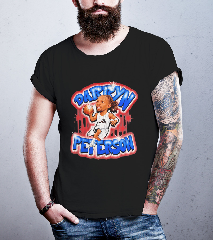 Darryn Peterson Kansas Jayhawks Basketball Caricature T-Shirt