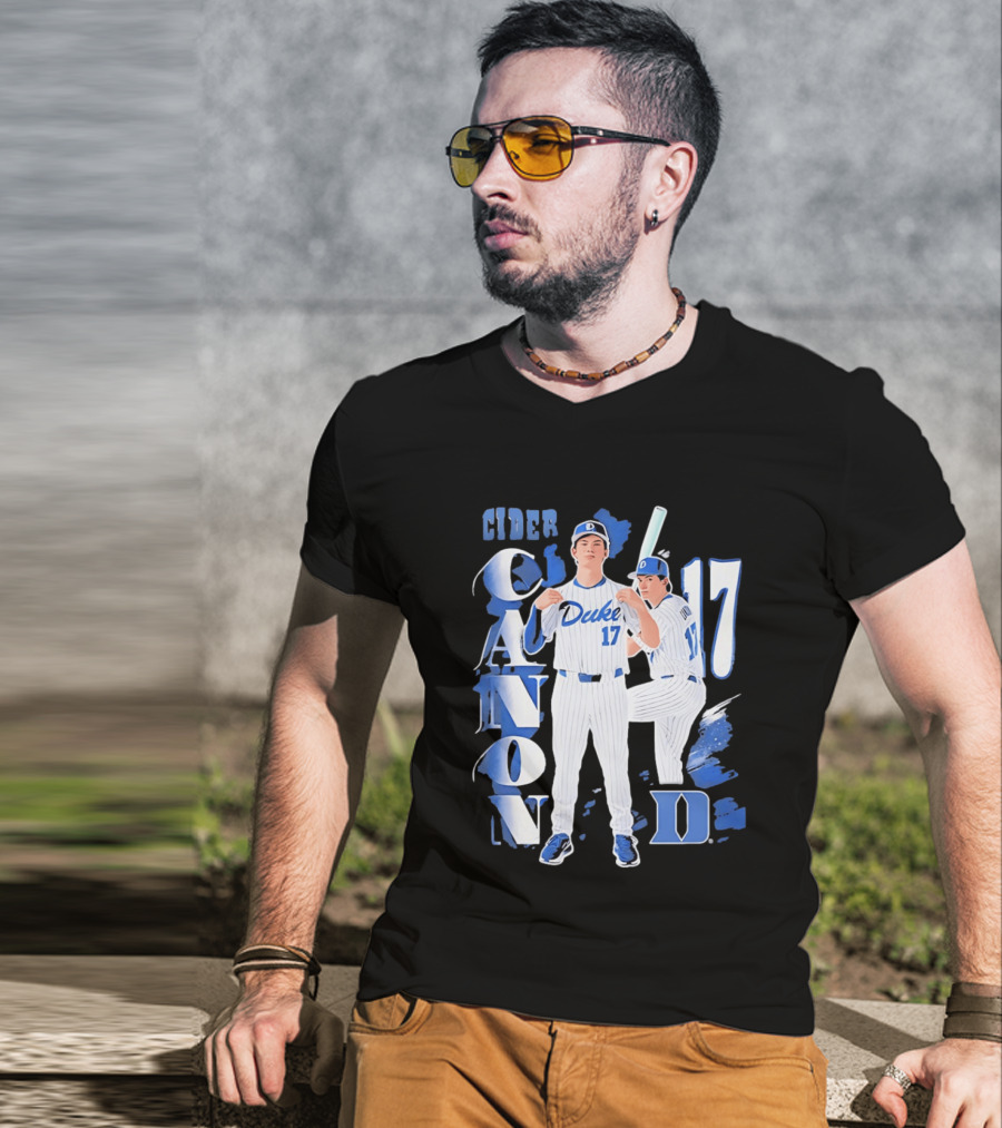 Duke Blue Devils Cider Canon 17 Baseball Team T-Shirt