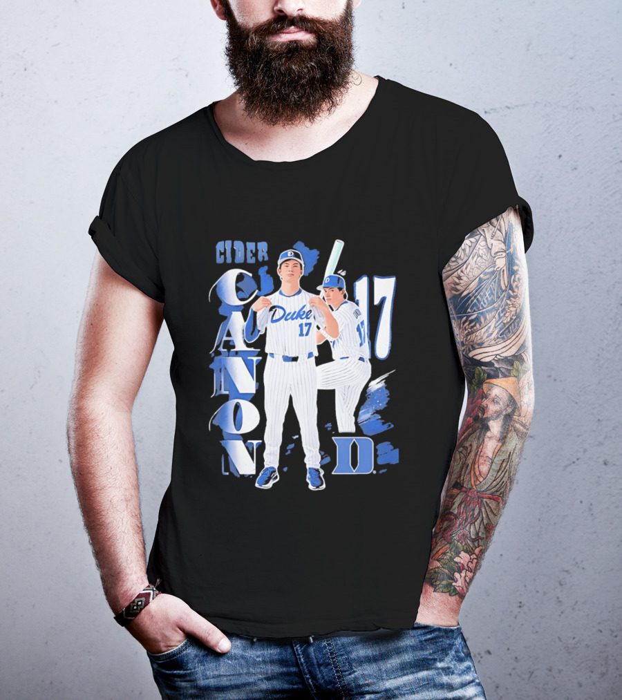 Duke Blue Devils Cider Canon 17 Baseball Team T-Shirt
