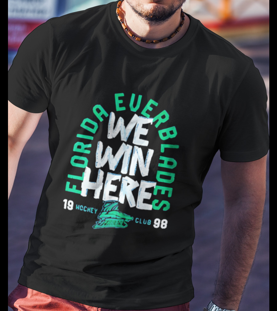Florida Everblades We Win Here 1998 Hockey Club T-Shirt