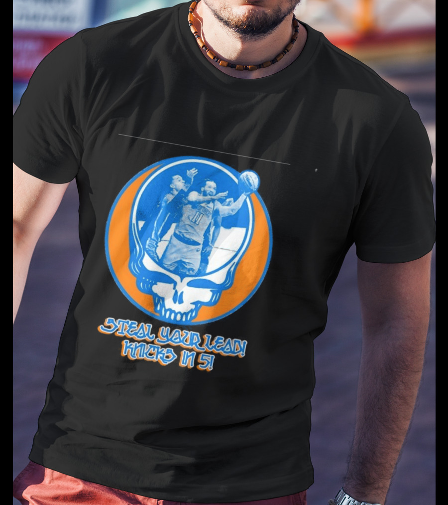 New York Knicks Jalen Brunson Steal Your Lead Knicks In 5 T-Shirt
