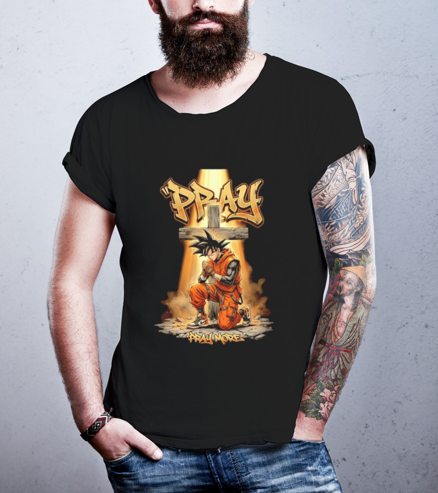 Pray More Jesus Son Goku Dragon Ball T-Shirt