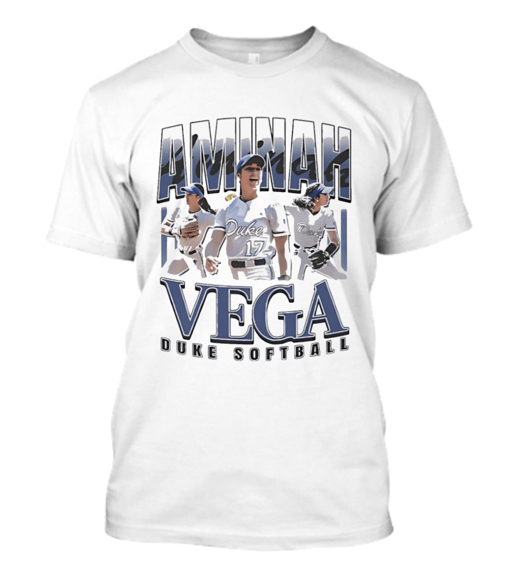 Aminah Vega Duke Softball Team Player 17 T-Shirt