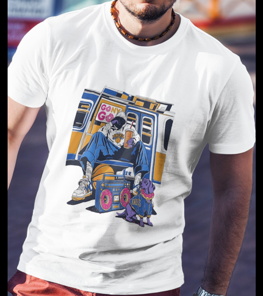 Knicks New York Subway GoNY Go Donut Streetwear Basketball T-Shirt