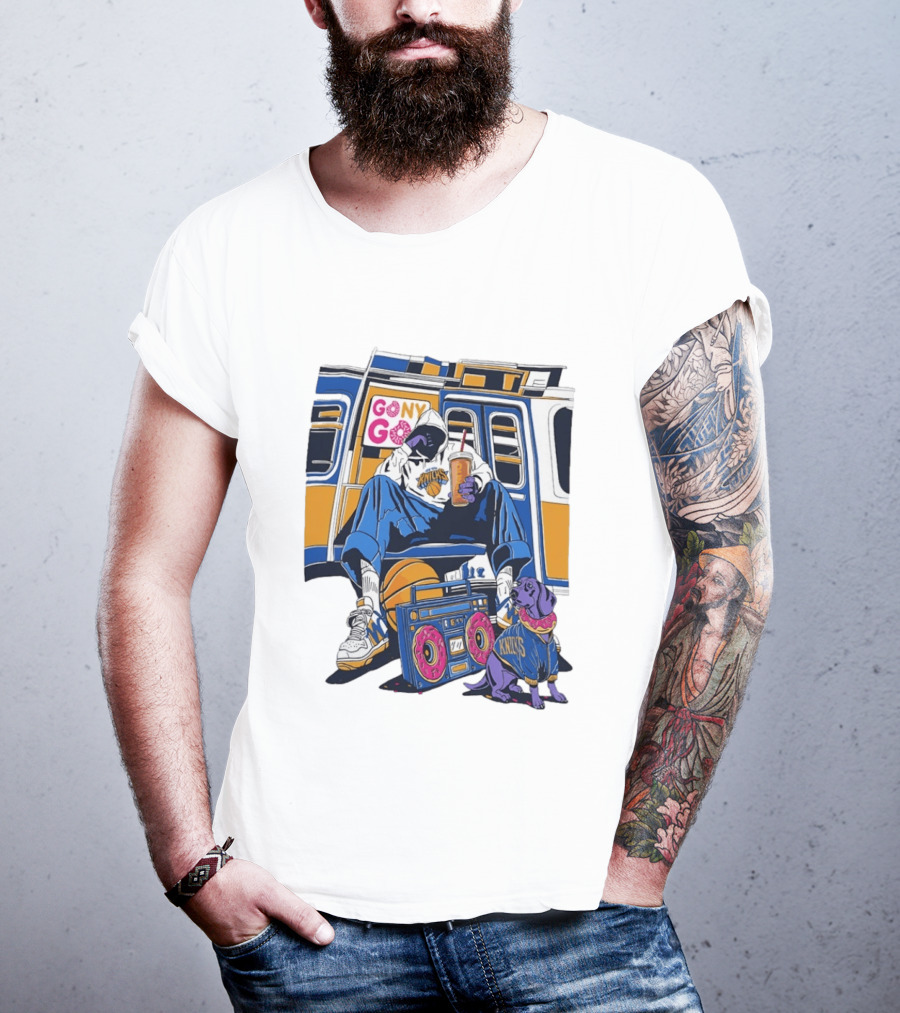 Knicks New York Subway GoNY Go Donut Streetwear Basketball T-Shirt