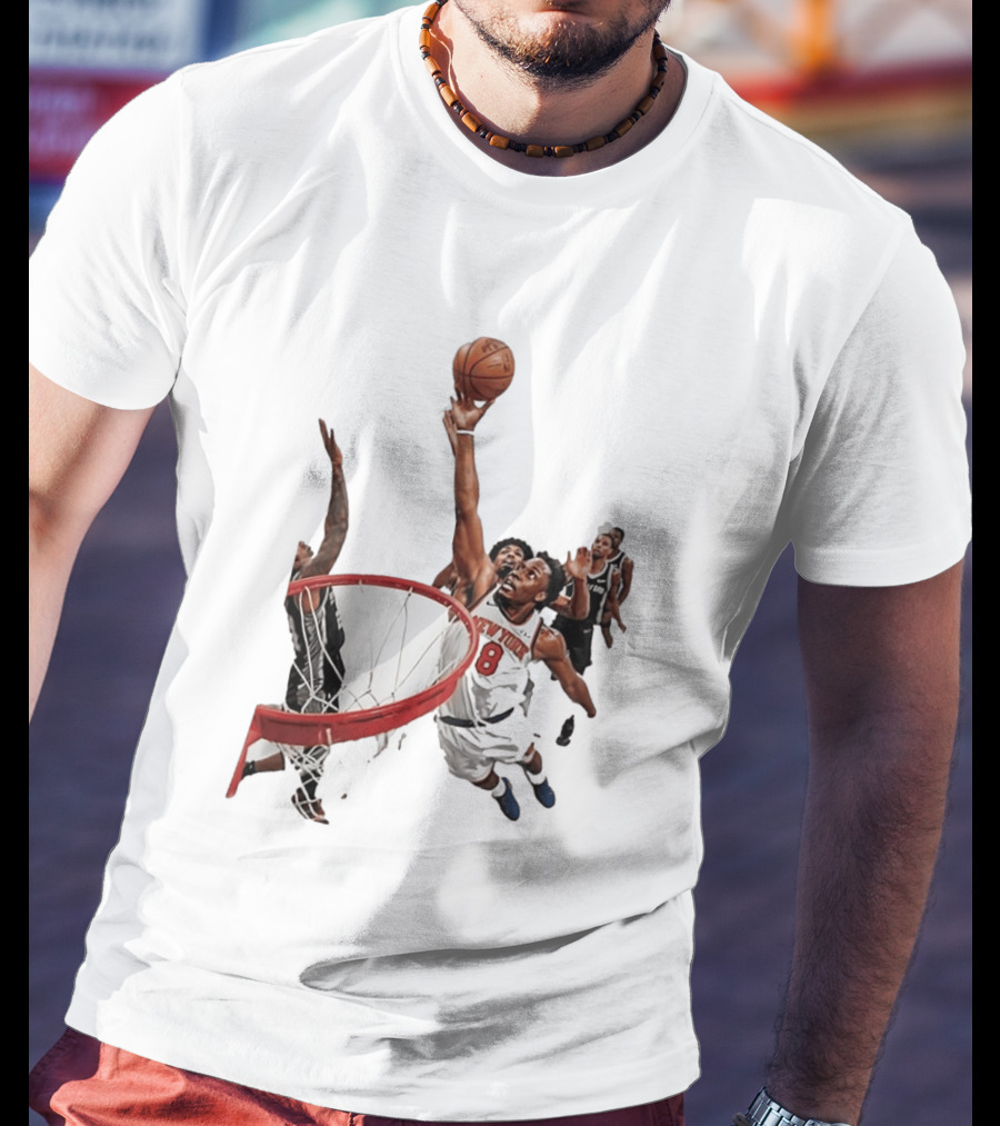 Obi Toppin New York Knicks NBA Layup Action T-Shirt