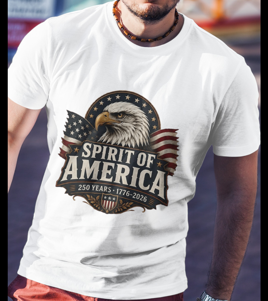 Spirit Of America Bald Eagle 250 Years 1776 2026 T-Shirt