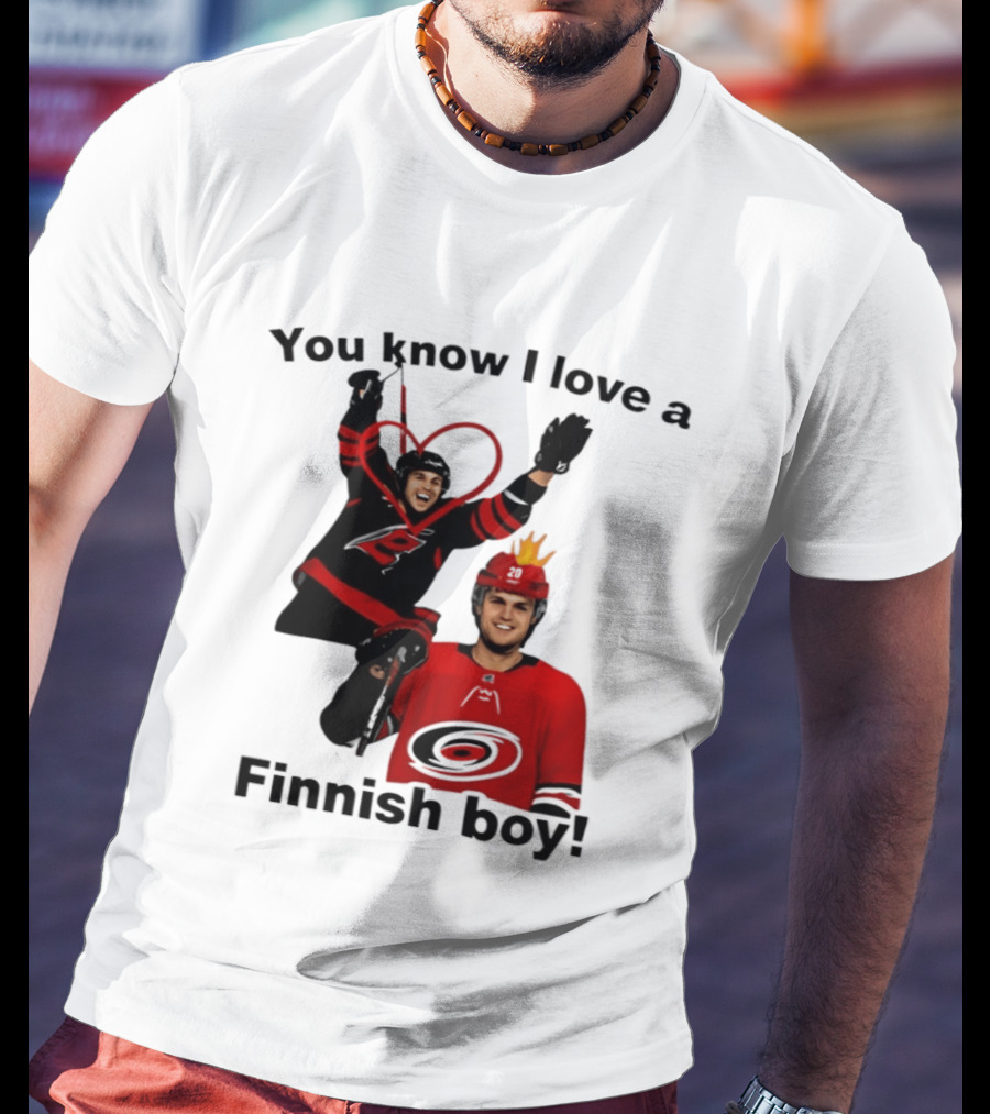 You Know I Love A Finnish Boy Carolina Hurricanes Celebration Fan Favorite T-Shirt