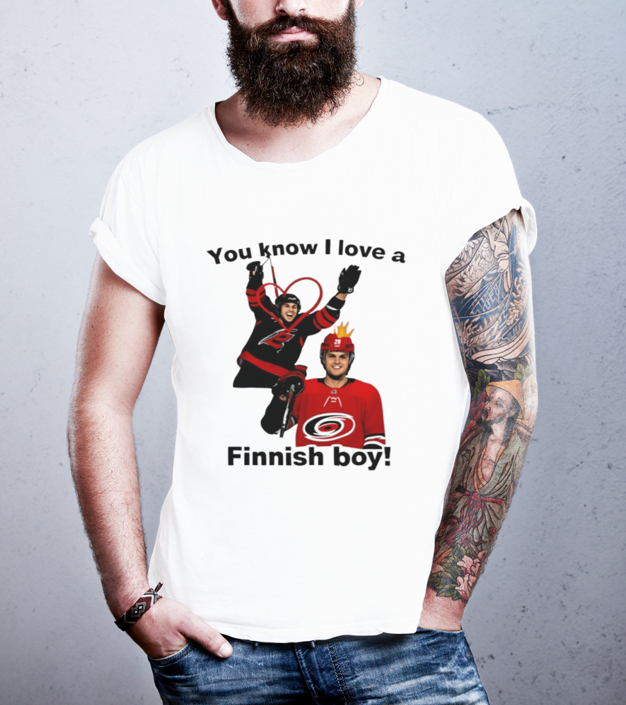 You Know I Love A Finnish Boy Carolina Hurricanes Celebration Fan Favorite T-Shirt