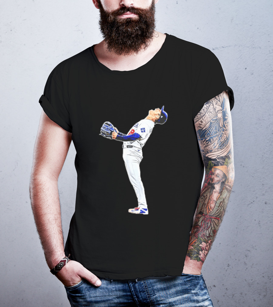 Yamamoto Yoshinobu Los Angeles Dodgers Baseball Player Celebration Pose T-Shirt
