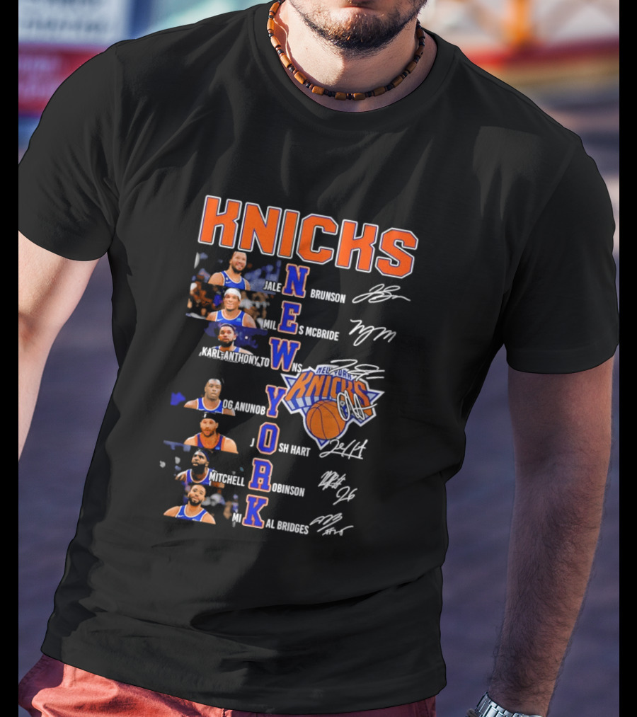 Knicks New York Brunson Robinson Hartenstein Randle Barrett Rose Quickley Hart Bridges T-Shirt