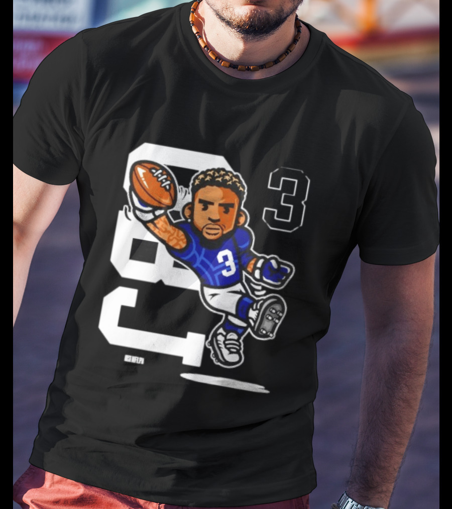 Odell Beckham Jr. 3 New York Giants Character Catch T-Shirt