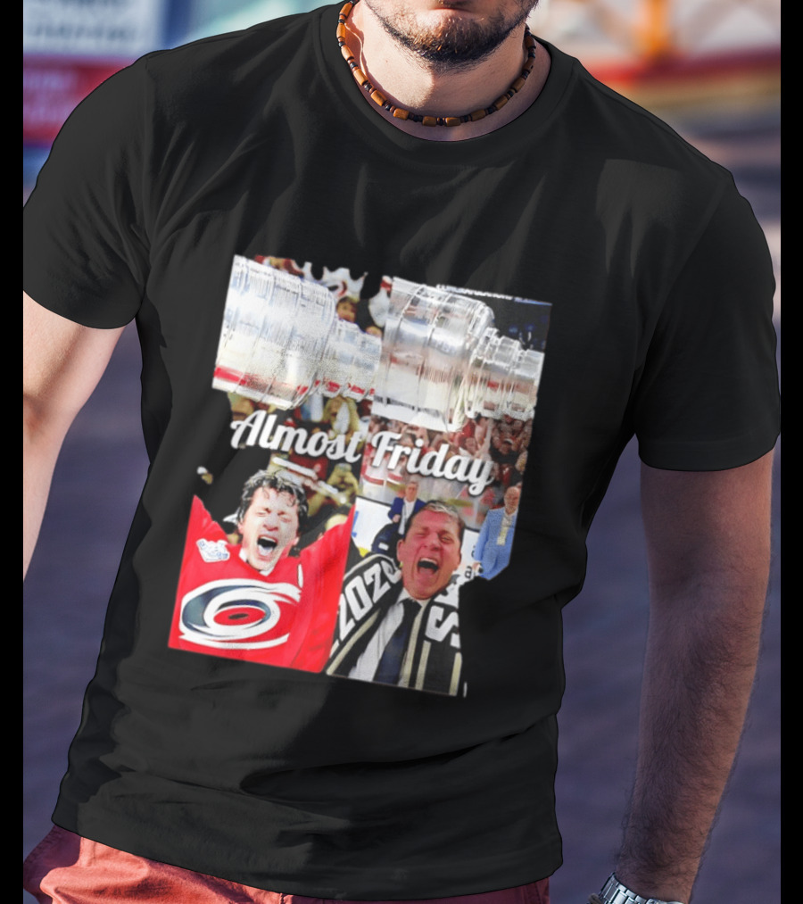 Rod Brind'Amour Almost Friday Ice Hockey Canadian Double Cup Celebration T-Shirt