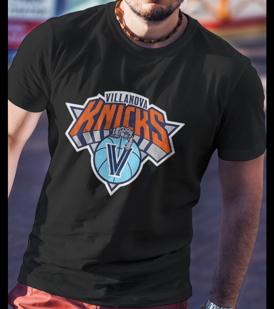 Villanova Knicks Wildcats And New York Knicks Basketball Mashup T-Shirt