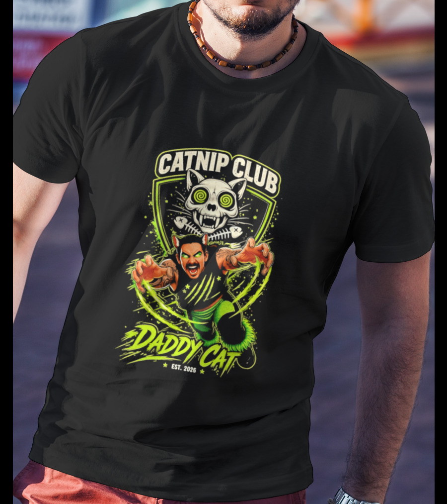 Catnip Club Daddy Cat Wrestling Est 2020 T-Shirt