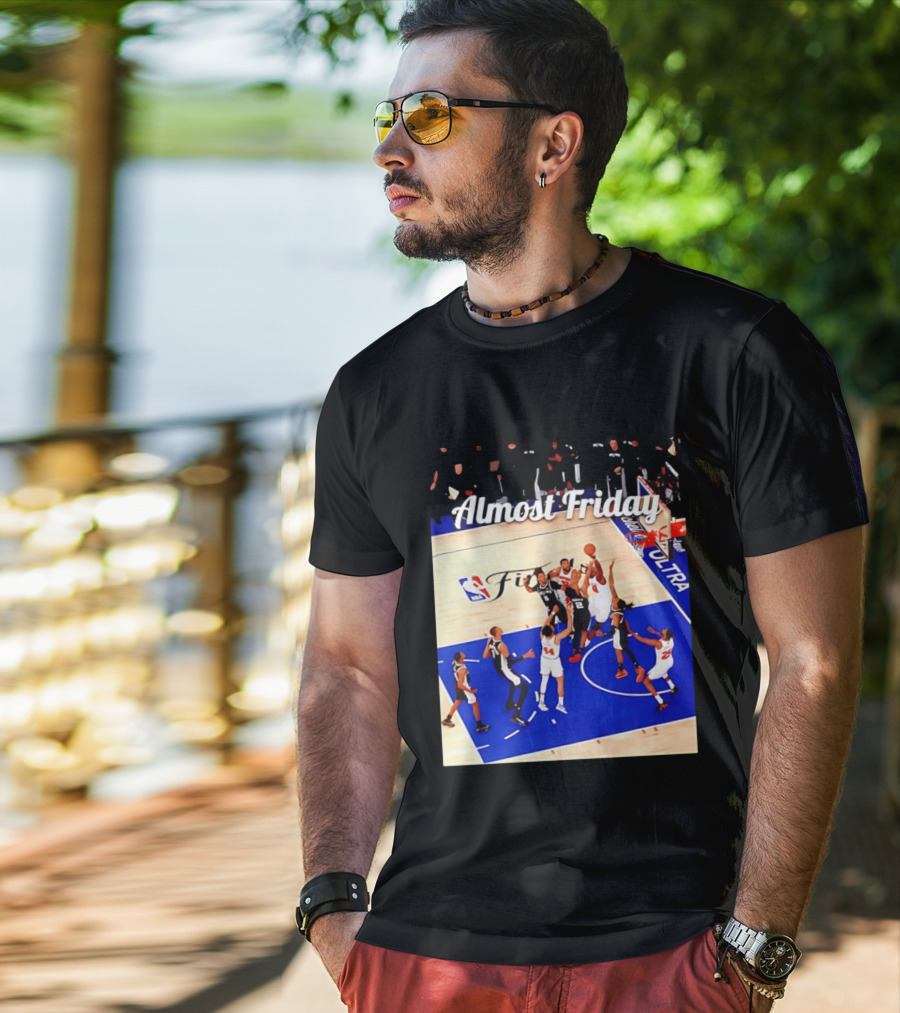 Almost Friday New York Knicks NBA Fit Game 4 Action Scene T-Shirt