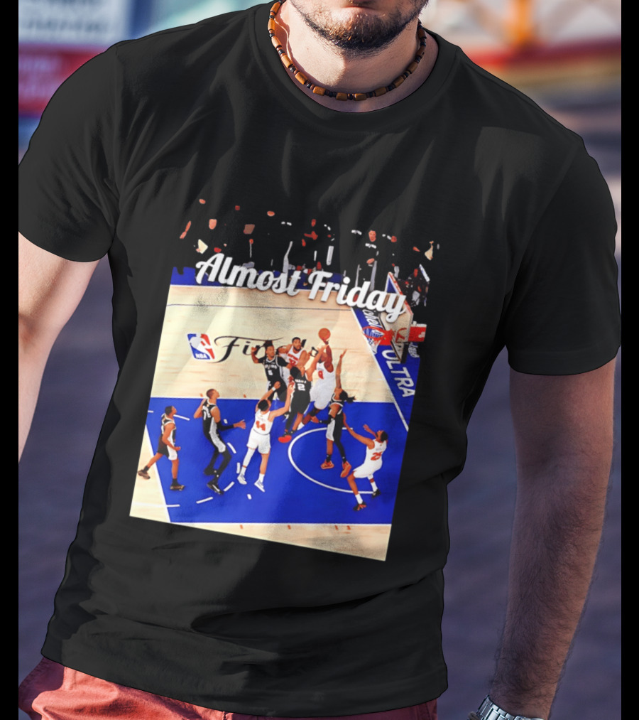 Almost Friday New York Knicks NBA Fit Game 4 Action Scene T-Shirt
