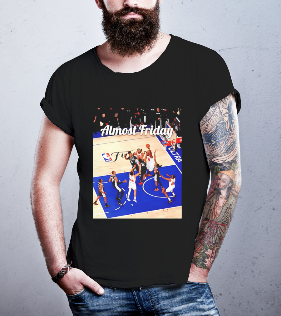 Almost Friday New York Knicks NBA Fit Game 4 Action Scene T-Shirt