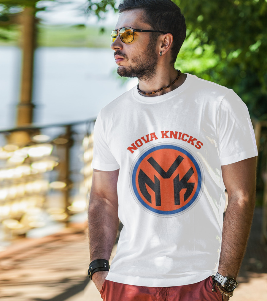 Nova Knicks NVK Villanova Wildcats New York Knicks Basketball Mashup T-Shirt