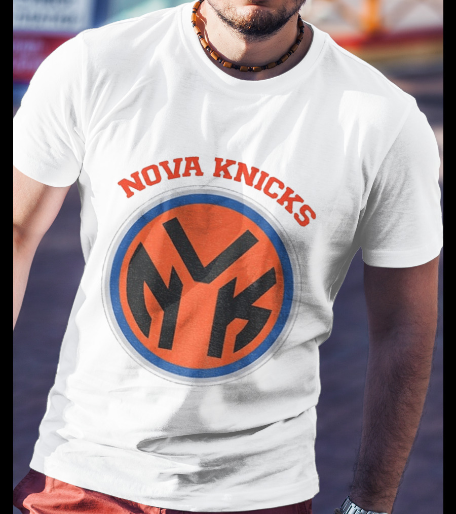 Nova Knicks NVK Villanova Wildcats New York Knicks Basketball Mashup T-Shirt
