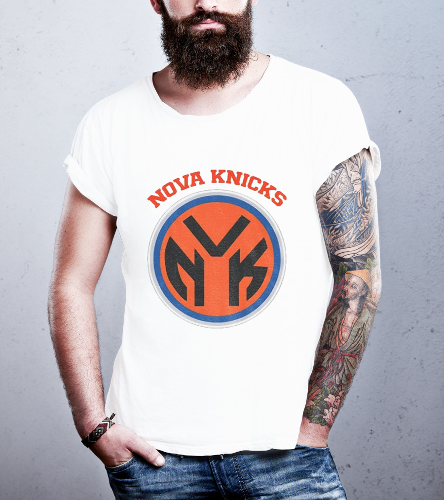 Nova Knicks NVK Villanova Wildcats New York Knicks Basketball Mashup T-Shirt