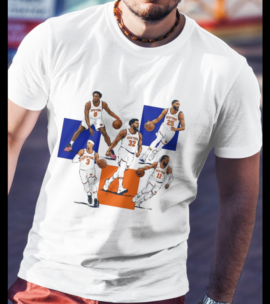 Og Anunoby Josh Hart Karl Anthony Towns Mikal Bridges Jalen Brunson New York Knicks Basketball Players T-Shirt