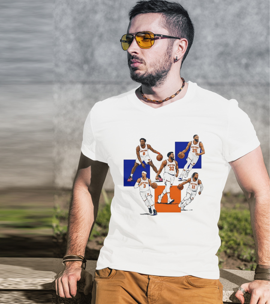 Og Anunoby Josh Hart Karl Anthony Towns Mikal Bridges Jalen Brunson New York Knicks Basketball Players T-Shirt
