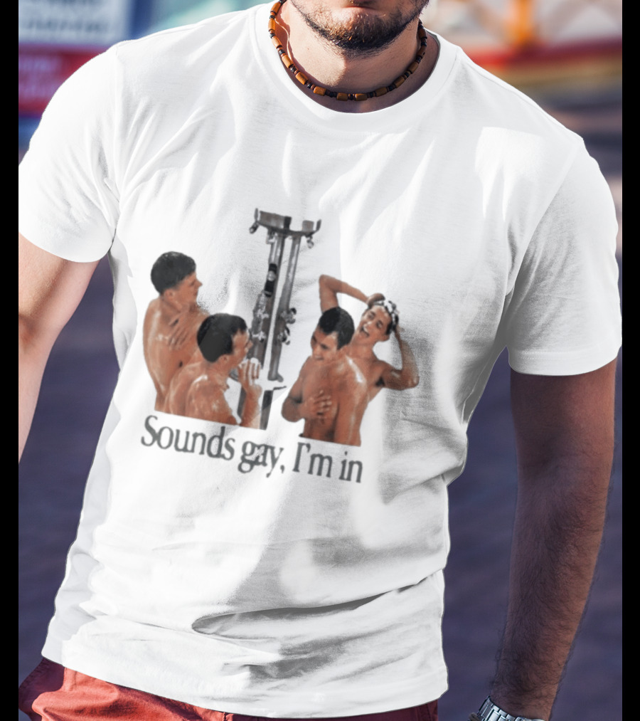 Sounds Gay I'm In Shower Humor Retro Style Men's Group T-Shirt
