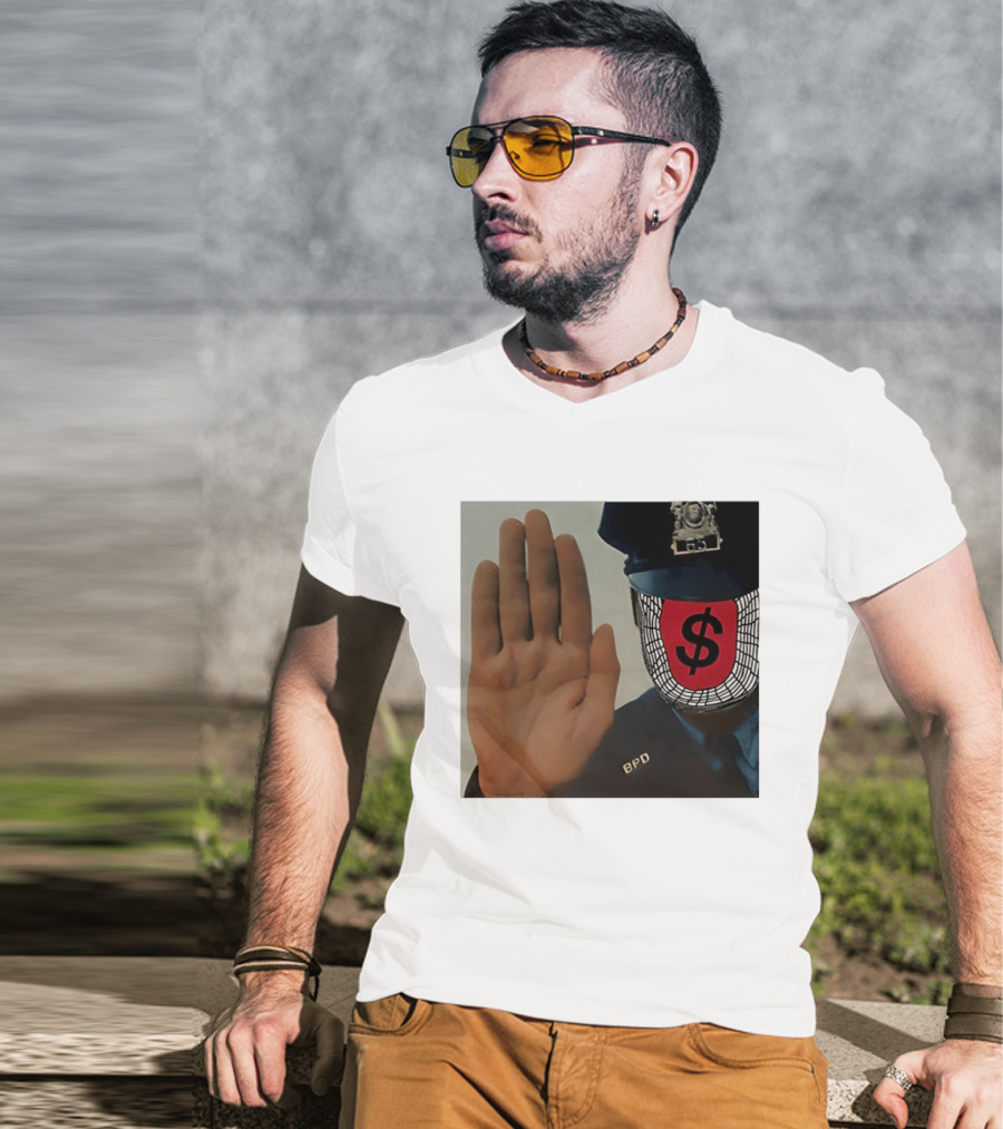 Angel Dust C2tt Album BPD Officer Dollar Symbol Face T-Shirt