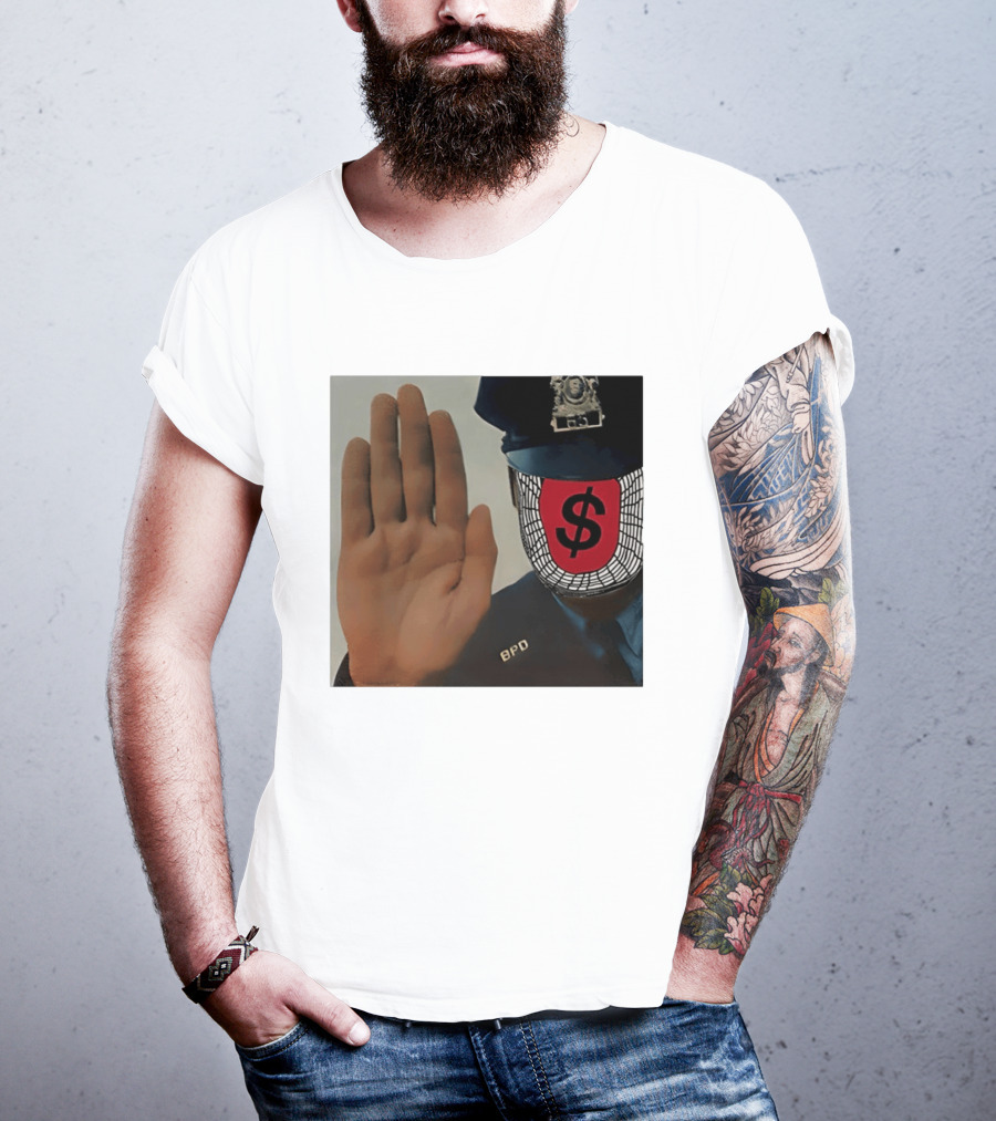 Angel Dust C2tt Album BPD Officer Dollar Symbol Face T-Shirt