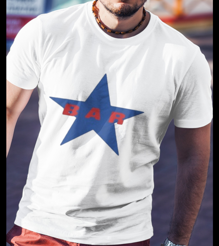 Carter Faith Bar Star Blue Red Star T-Shirt