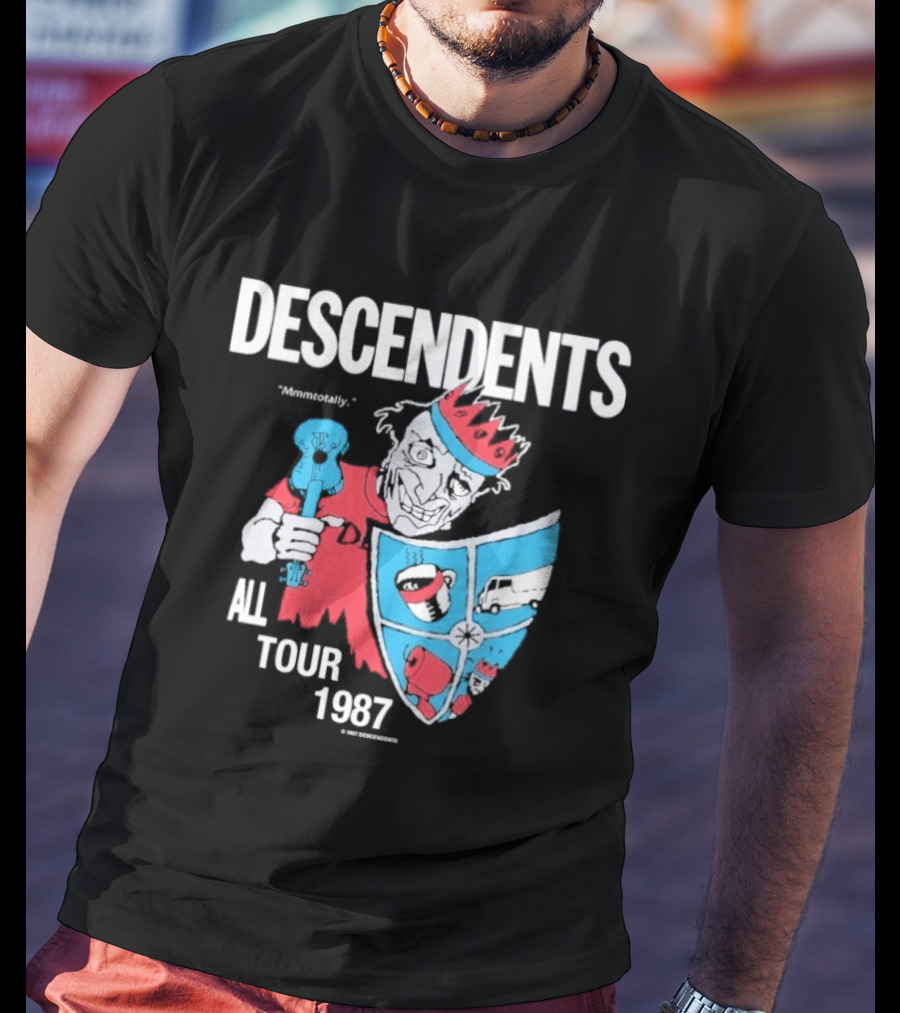Descendents All Tour 1987 Jester Graphic With Shield And Scepter T-Shirt