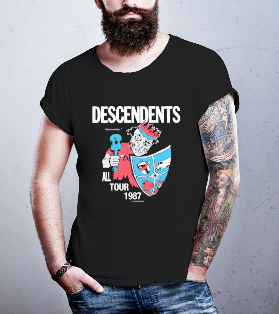 Descendents All Tour 1987 Jester Graphic With Shield And Scepter T-Shirt
