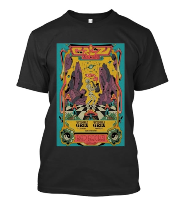 GRiZ Two Nights Red Rocks September 2 3 2026 Colorado Event T-Shirt