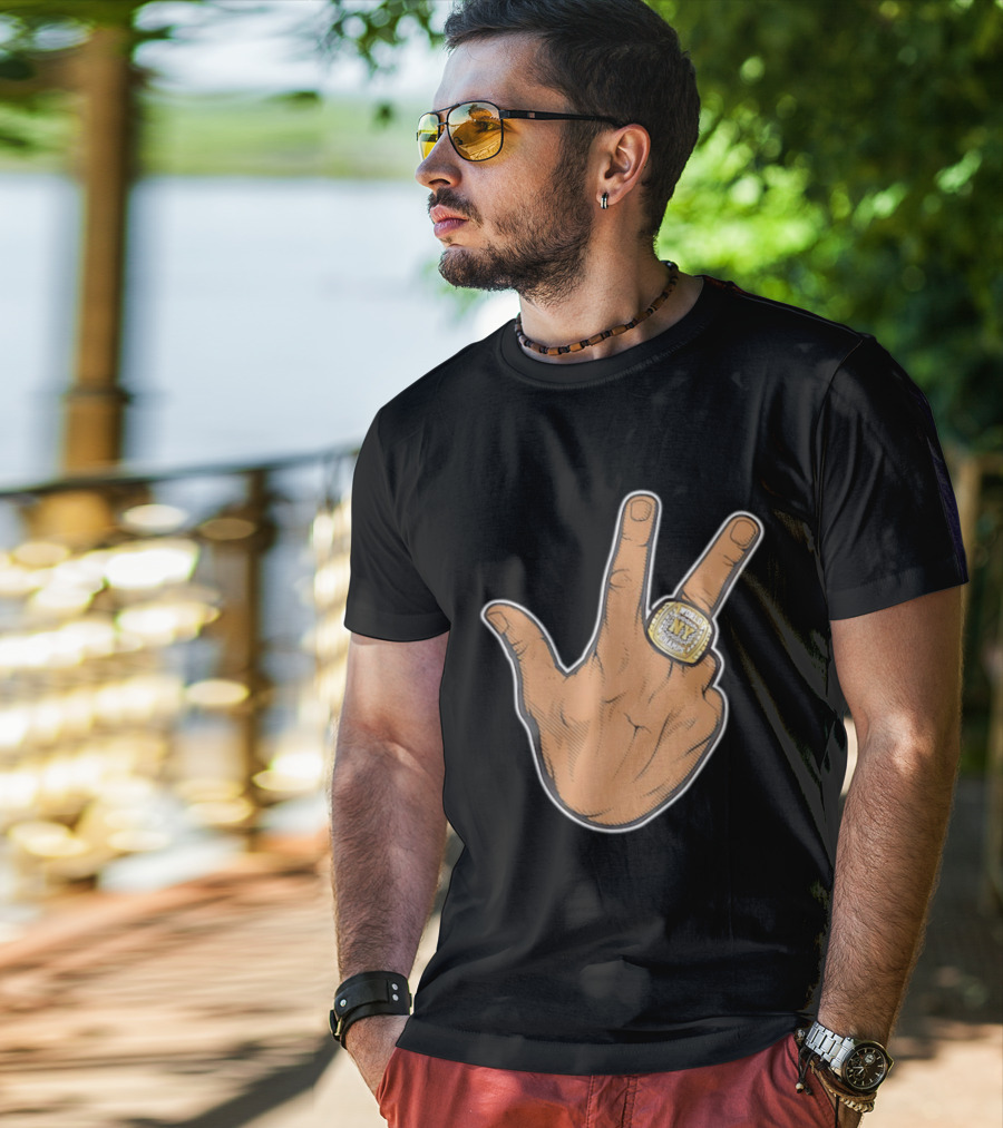 Jalen Brunson New York Knicks 2026 World Champs Ring Gesture T-Shirt