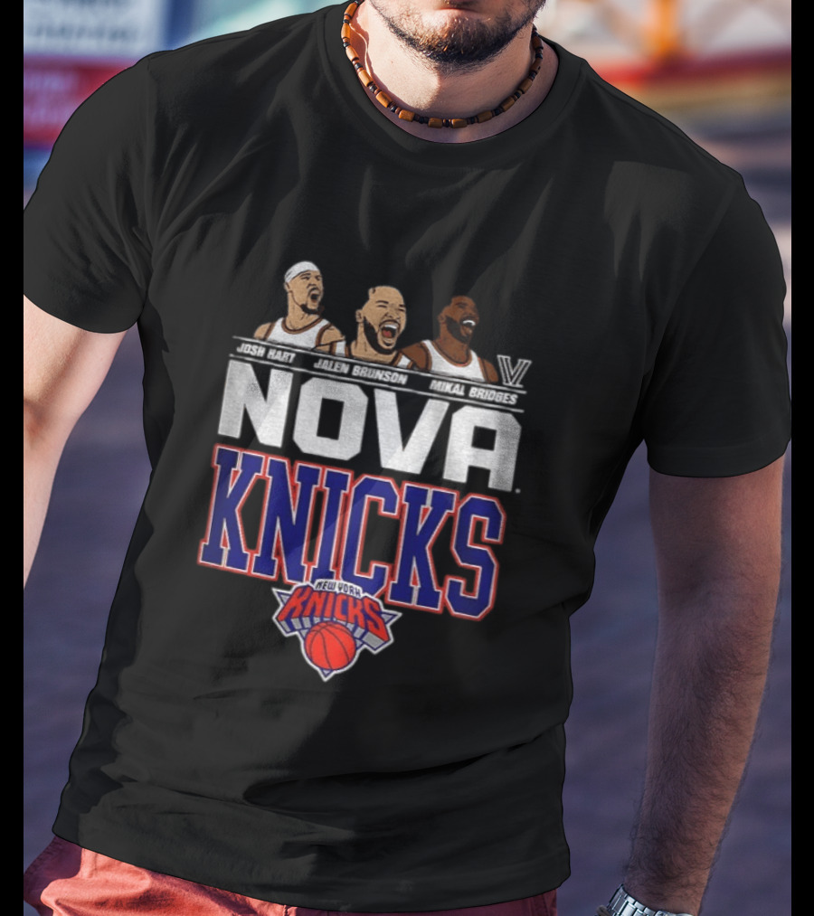 Josh Hart Jalen Brunson Mikal Bridges Nova Knicks New York Basketball T-Shirt