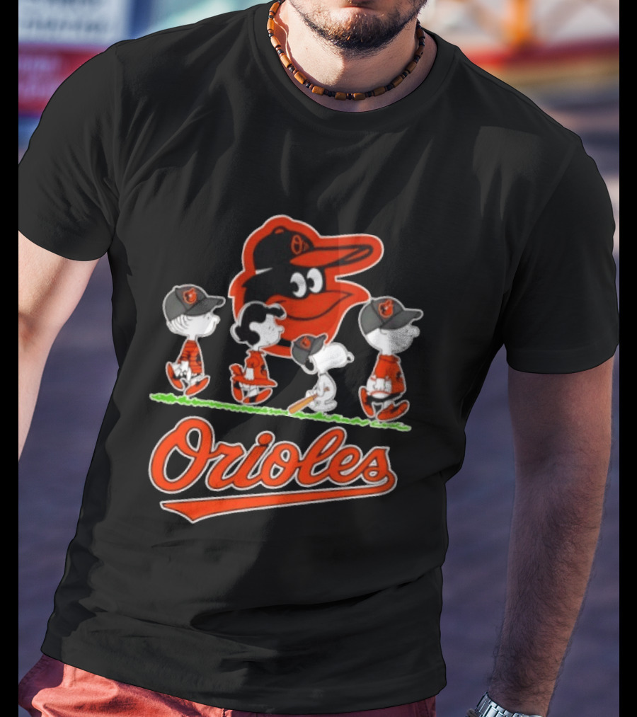 Baltimore Orioles Snoopy Charlie Brown Lucy Linus Abbey Road 2026 T-Shirt