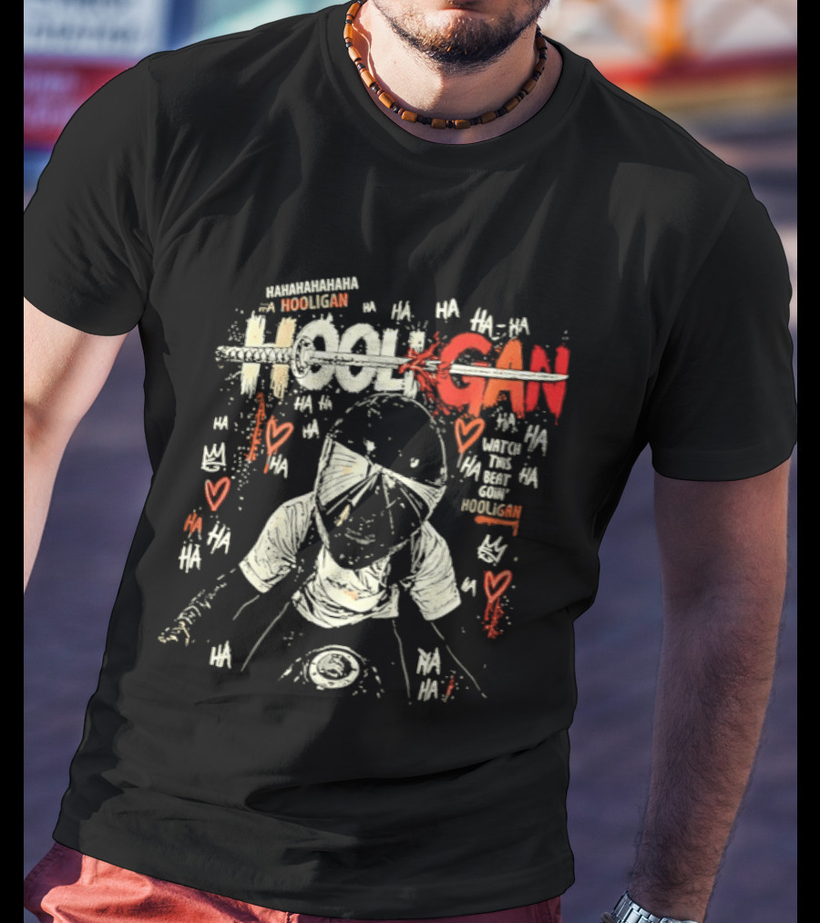 Biker Hooligan This Beat Go In Hooligan Love Hearts T-Shirt