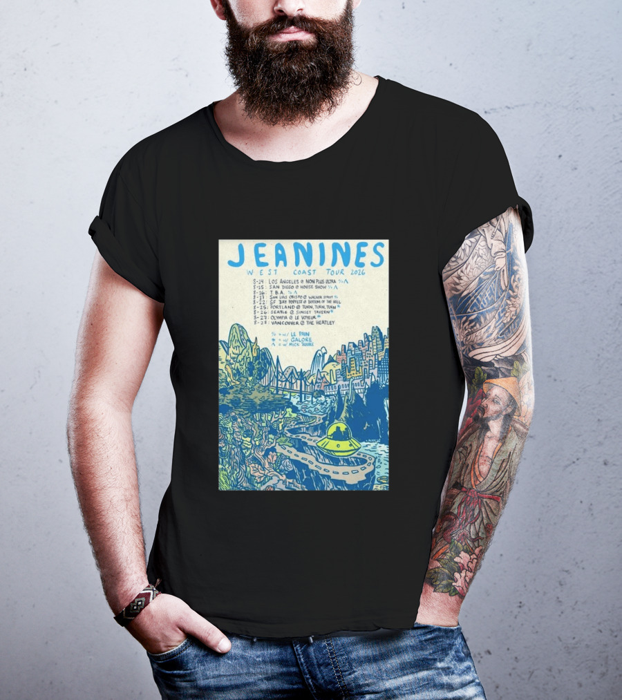 JEANINES West Coast Tour 2026 Cities And Venues T-Shirt