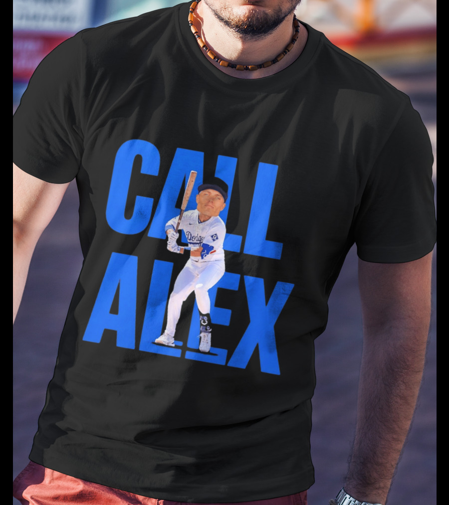 Call Alex Los Angeles Dodgers Baseball Player Caricature T-Shirt