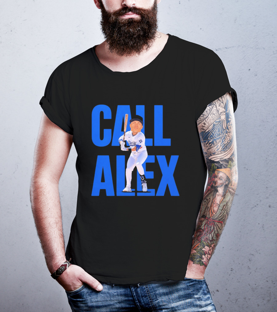 Call Alex Los Angeles Dodgers Baseball Player Caricature T-Shirt