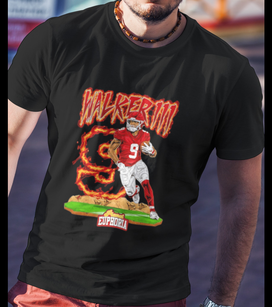 Walker III Kenneth 9 Kansas City Chiefs Flame Euphoria T-Shirt