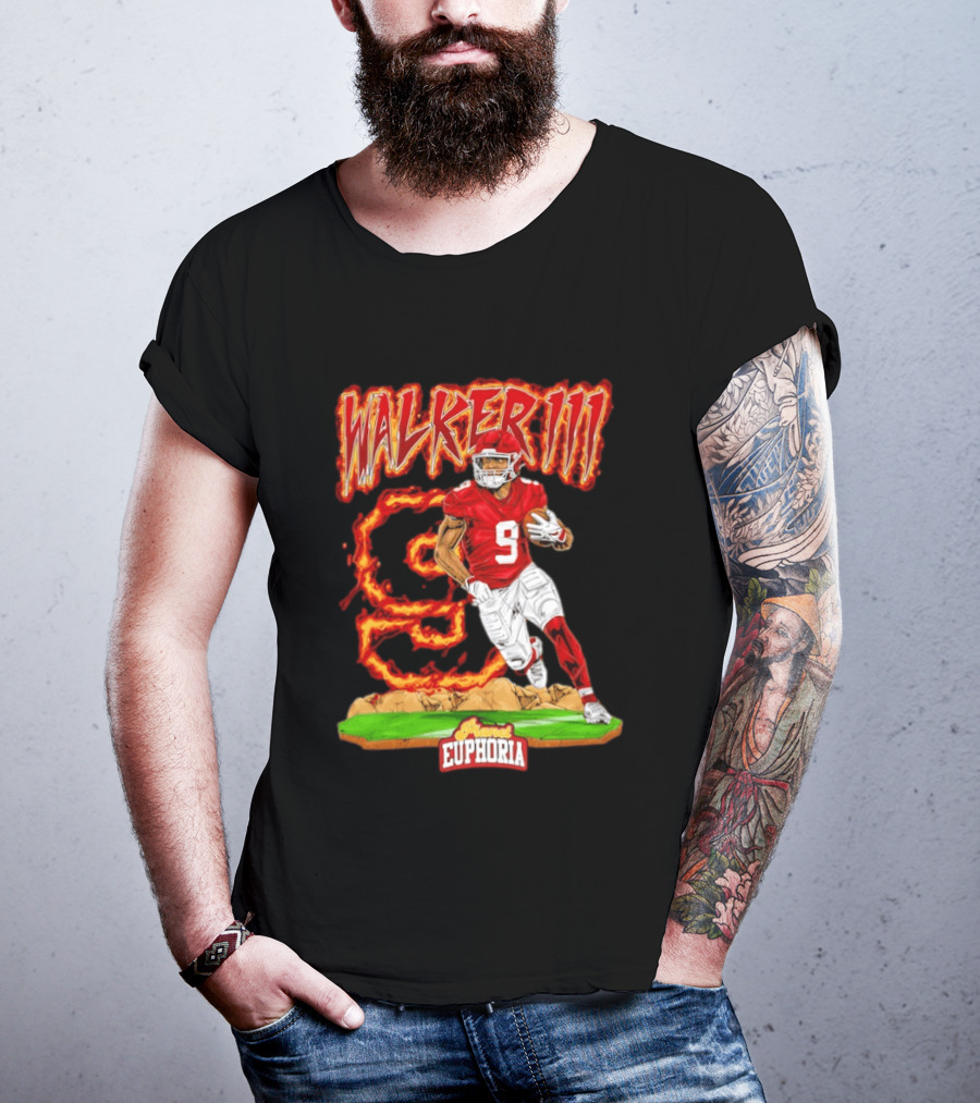 Walker III Kenneth 9 Kansas City Chiefs Flame Euphoria T-Shirt